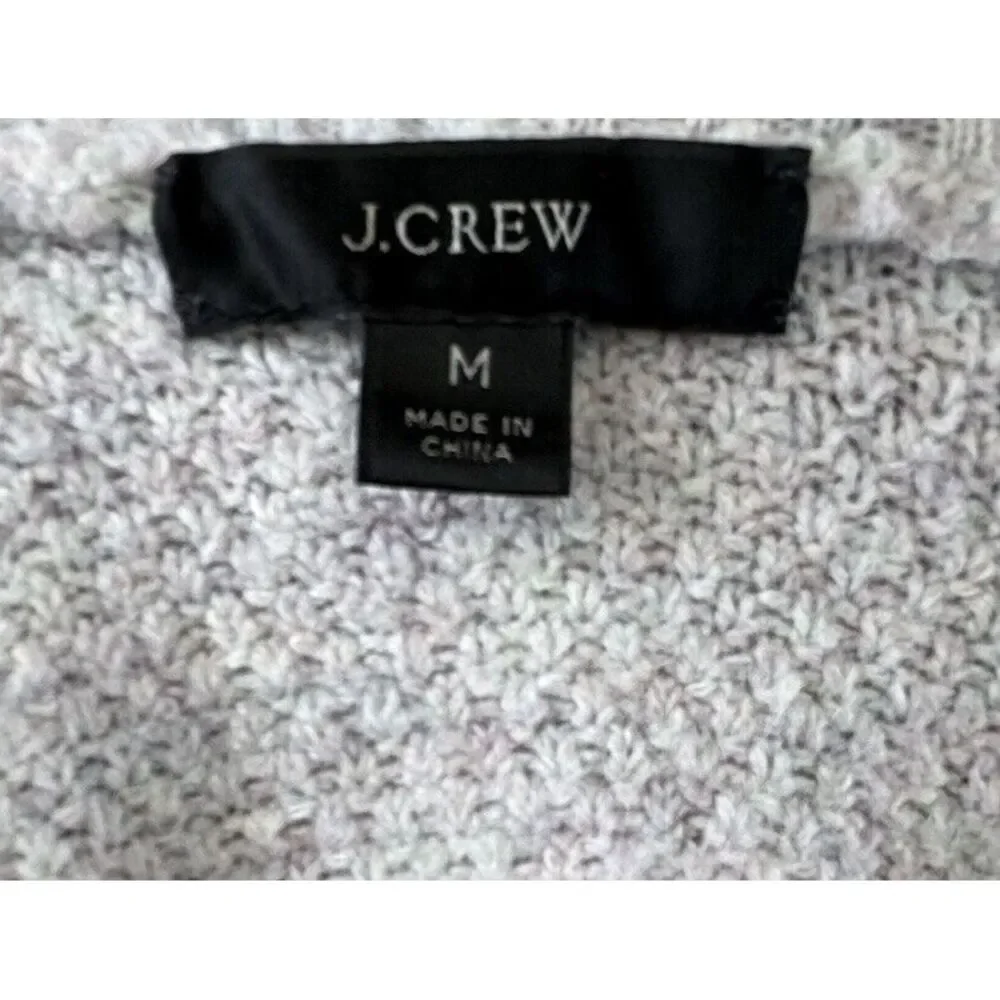 J. Crew Women's Cable Knit‎ 1/2 Zip Alpaca Wool Blend Pullover Sweater Med